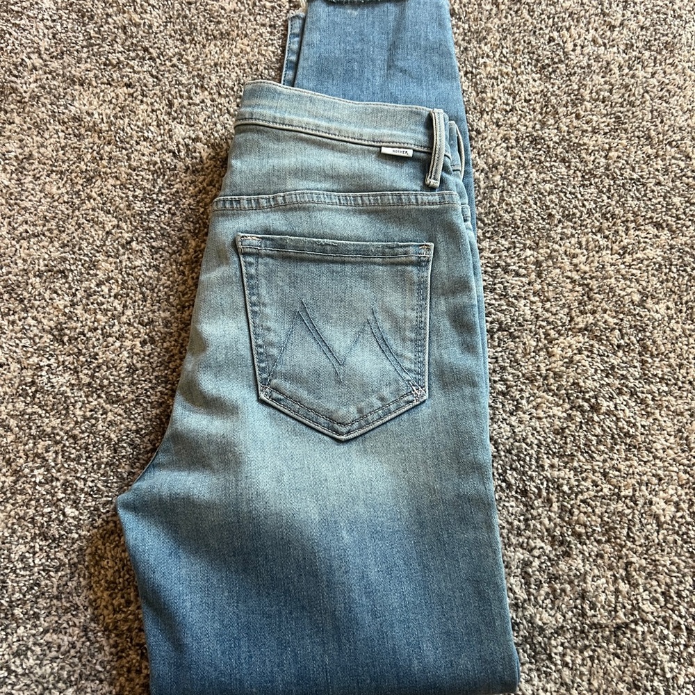 MOTHER Women's Skinny Jeans in Light Blue